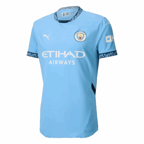 Men's Authentic Manchester City Home Soccer Jersey Shirt 2024/25 - Player Version