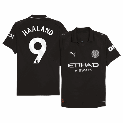 Manchester City HAALAND #9 Away Soccer Jersey Authentic 2025/26