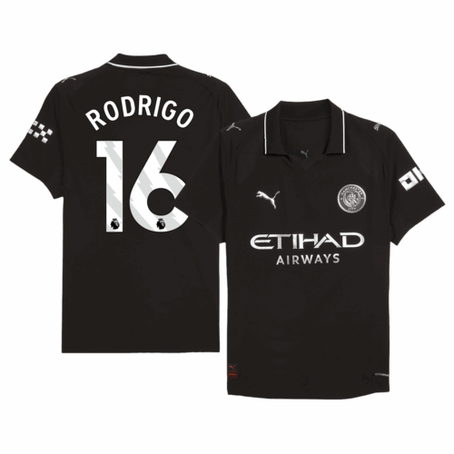 Manchester City RODRIGO #16 Away Soccer Jersey Authentic 2025/26