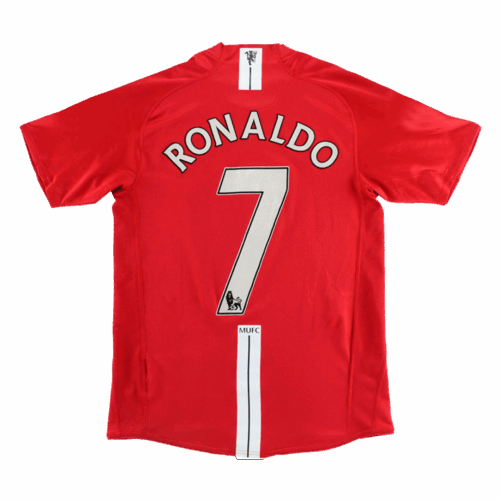 Men's Retro 2007/08 RONALDO #7 Manchester United Home Soccer Jersey Shirt