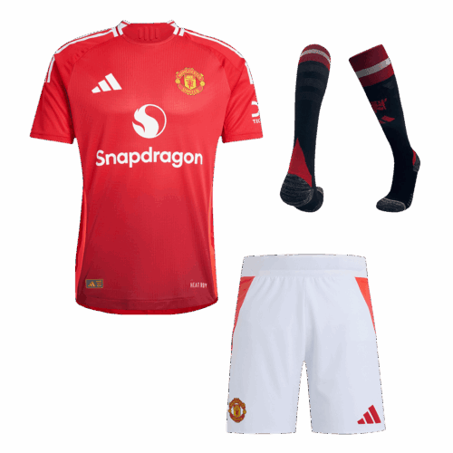 Manchester United Home Soccer Full Kit Authentic 2024/25