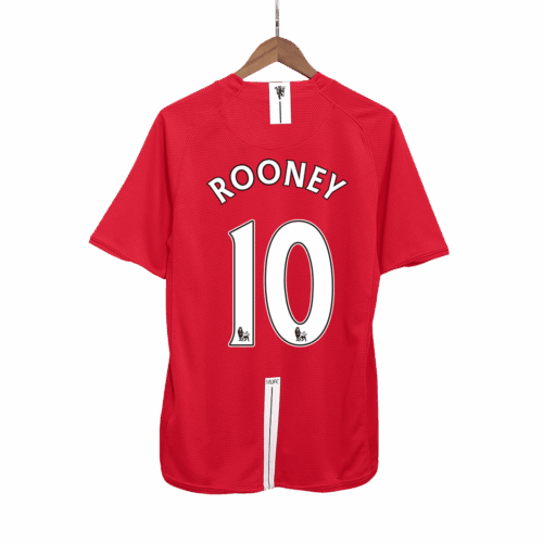 Men's Retro 2007/08 ROONEY #10 Manchester United Home Soccer Jersey Shirt