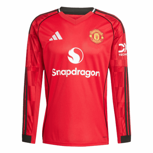 Manchester United Home Soccer Long Sleeves Jersey Replica 2025/26
