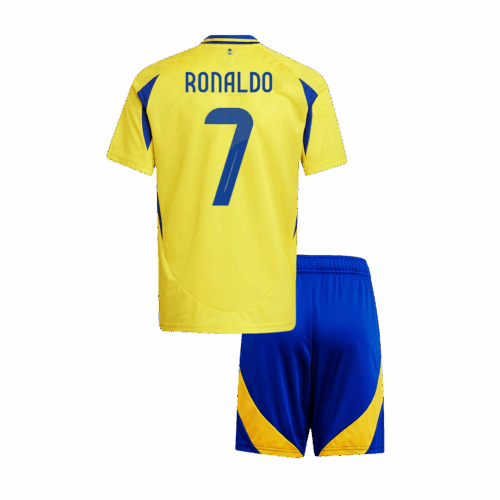 ACL Kids RONALDO #7 Al Nassr Home Soccer Jersey Kit (Jersey+Shorts) 2024/25