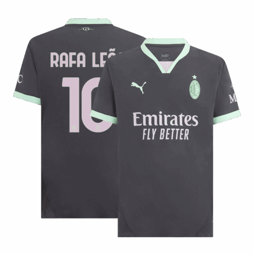 Men's Authentic RAFA LEÃO #10 AC Milan Third Away Soccer Jersey Shirt 2024/25 - Player Version