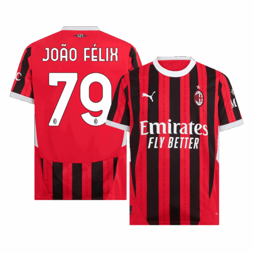 Men's JOÃO FÉLIX #79 AC Milan Home Soccer Jersey Shirt 2024/25 - Fan Version