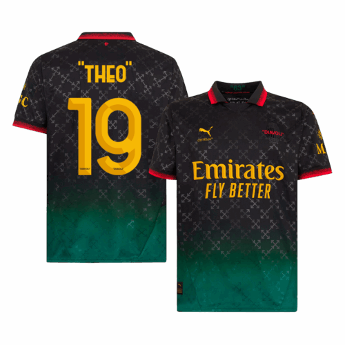 Men's "THEO" #19 AC Milan Fourth Away Soccer Jersey Shirt 2024/25 - Fan Version