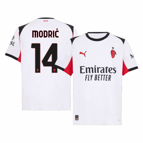 AC Milan MODRIĆ #14 Away Soccer Jersey Replica 2025/26