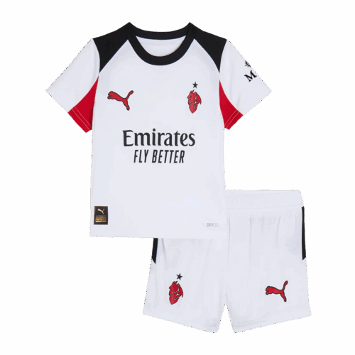 Kids AC Milan Away Soccer Jersey Kit 2025/26