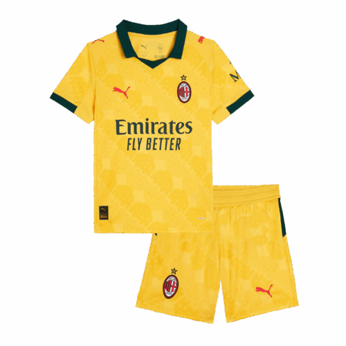 Kids AC Milan Third Away Soccer Jersey Kit 2025/26