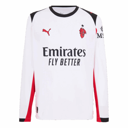 AC Milan Away Soccer Long Sleeves Jersey Replica 2025/26
