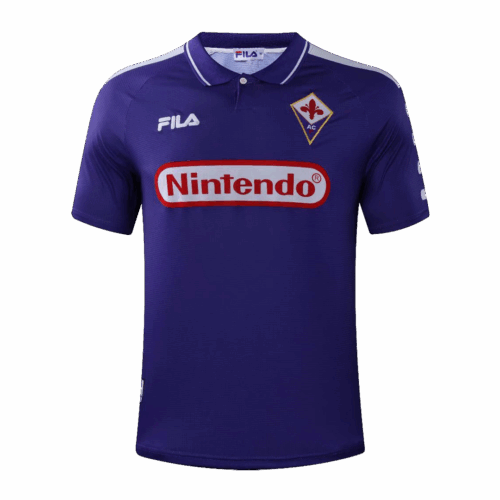 Men's Retro 1998/99 Fiorentina Home Soccer Jersey Shirt
