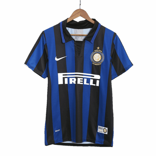 Men's Retro 2007/08 Inter Milan Home 100th Anniversary Soccer Jersey Shirt