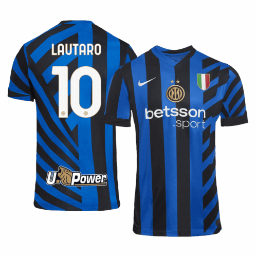Men's LAUTARO #10 Inter Milan Home Soccer Jersey Shirt 2024/25 - Fan Version