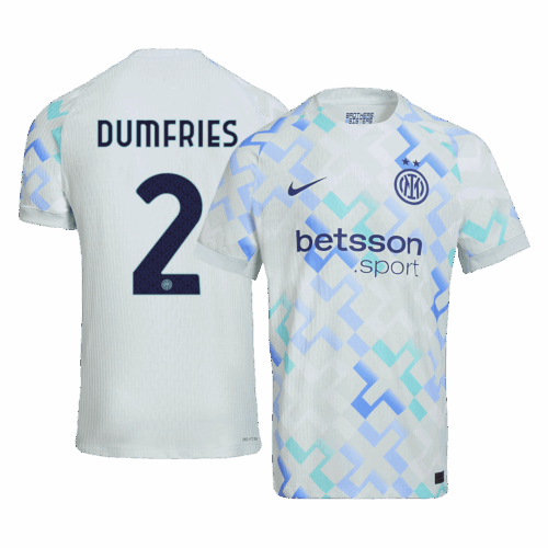 Inter Milan DUMFRIES #2 Away Soccer Jersey Authentic 2025/26