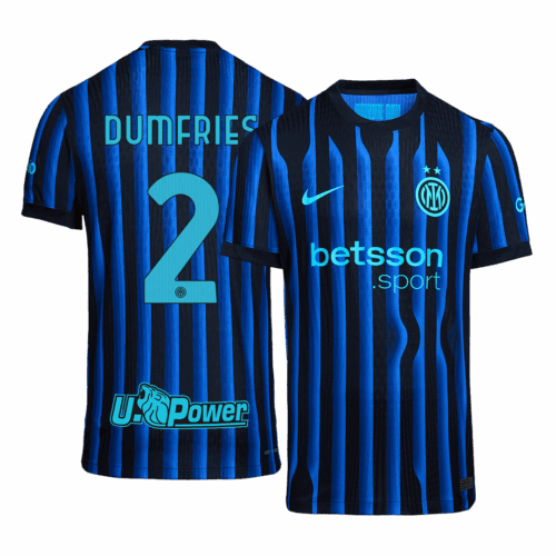 Inter Milan DUMFRIES #2 Home Soccer Jersey Authentic 2025/26