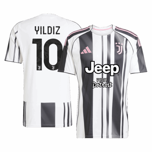 Men's YILDIZ #10 Juventus Home Soccer Jersey Shirt 2025/26 - Fan Version
