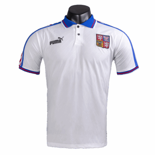 Men's Retro 1996 Czech Republic Away Soccer Jersey Shirt