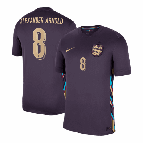Premium Quality Men's ALEXANDER-ARNOLD #8 England Away Soccer Jersey Shirt Euro 2024 - Fan Version