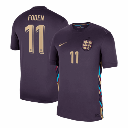 Premium Quality Men's FODEN #11 England Away Soccer Jersey Shirt Euro 2024 - Fan Version