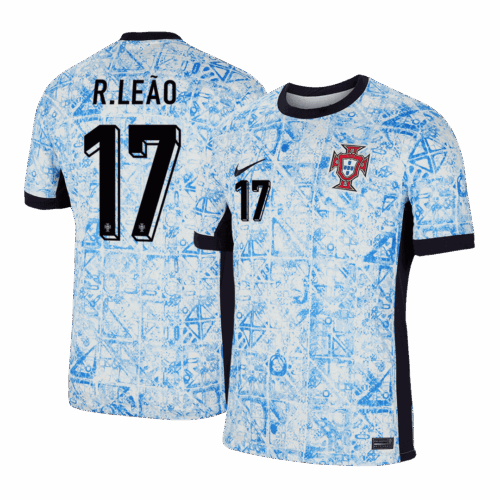 Men's R.LEÃO #17 Portugal Away Soccer Jersey Shirt Euro 2024 - Fan Version