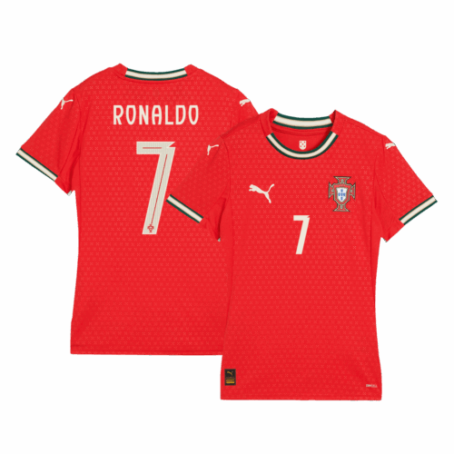Women's RONALDO #7 Portugal Home Soccer Jersey Shirt 2025 - Fan Version